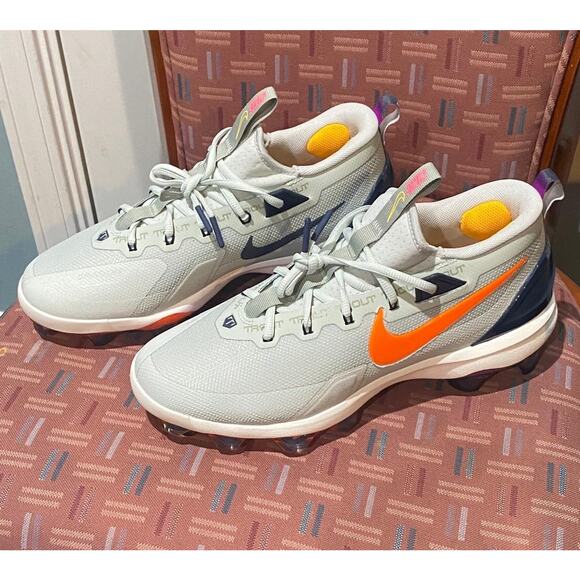 New Nike Men’s 9 Force Trout 9 Elite MCS Baseball Cleats Light Silver HF1116-001 - Picture 8 of 8